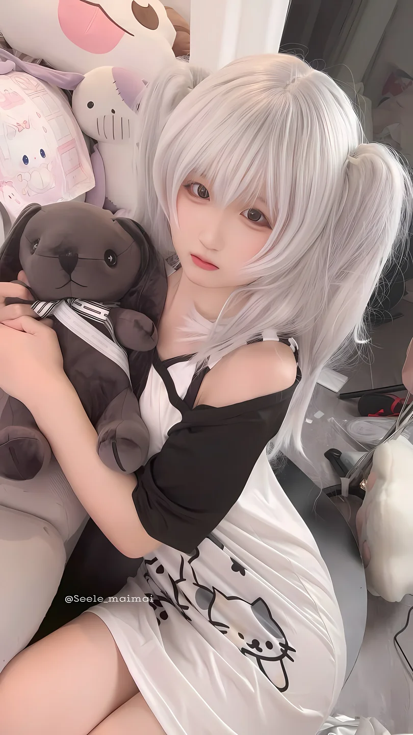 seele麦麦 - No.021 白色双马尾 [16P-82MB] tg@simisebaisi 【丝足阁】015.webp
